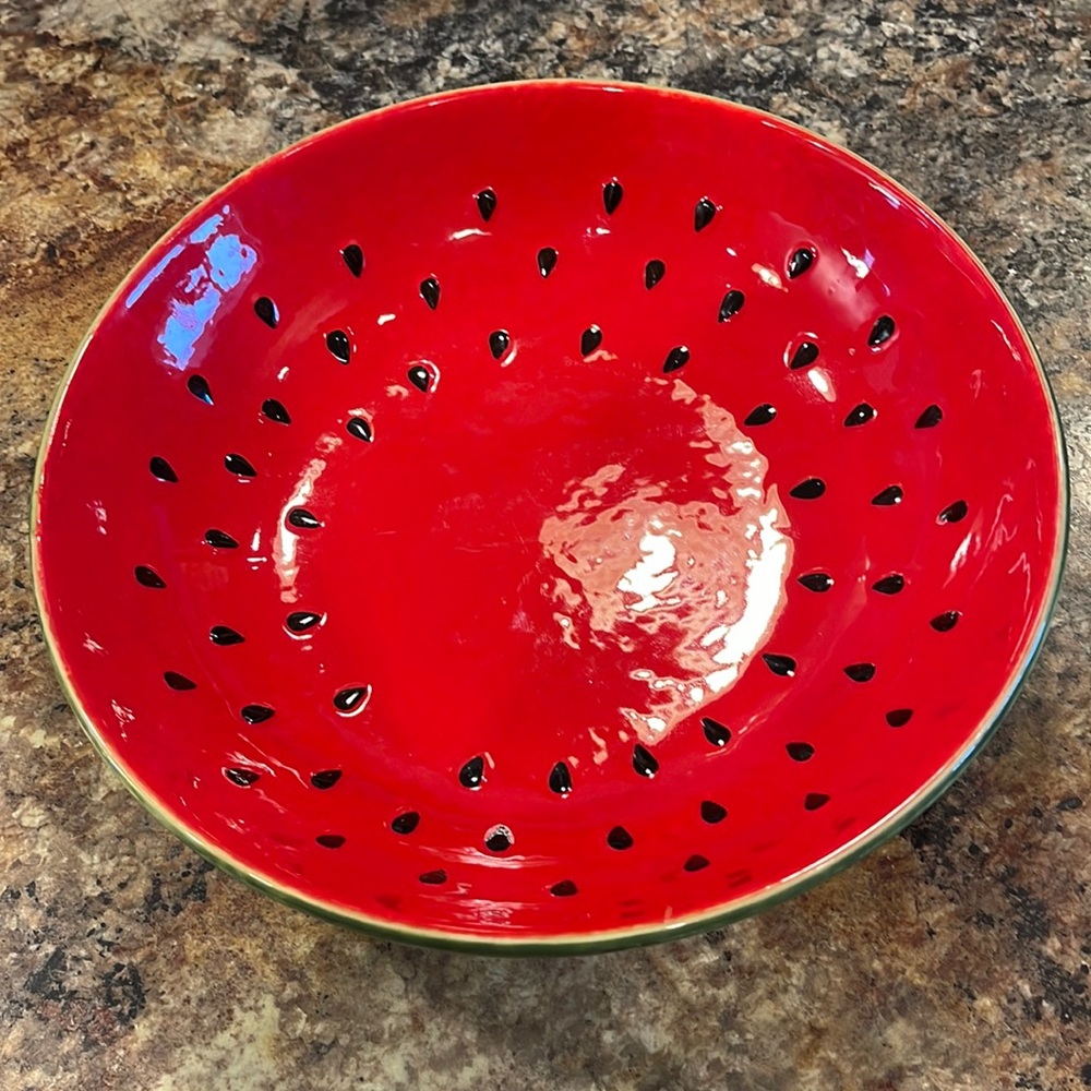 Watermelon ceramic food safe bowl